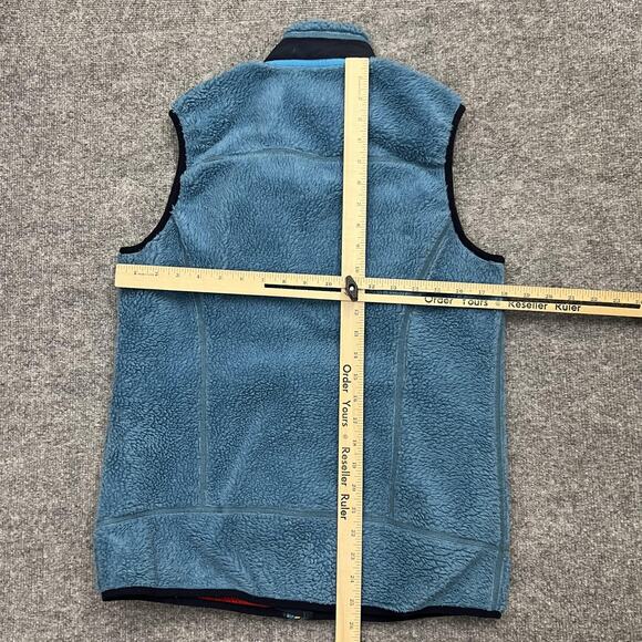 Patagonia Vest Womens Medium Blue Retro X Fleece Sherpa Zip Pockets Outdoor - Picture 9 of 11
